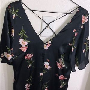 Black Floral Romper